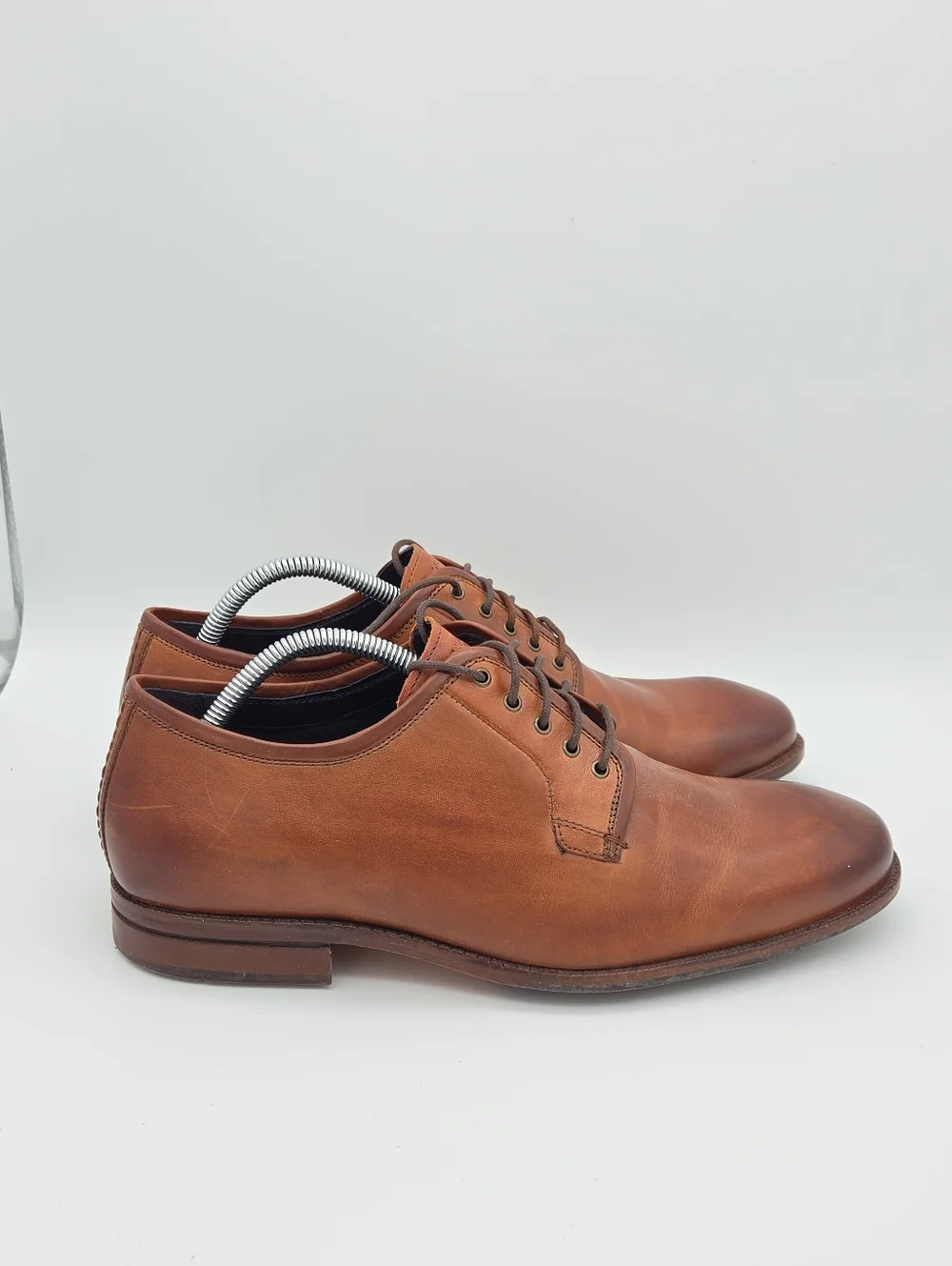 Cole Haan Warner Grand Postman Oxford Shoes Cognac Brown Leather Men's 9 Wide‎